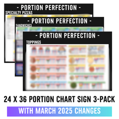 24" x 36" Portion Chart Sign Pack