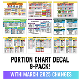 Portion Chart 9-Piece Pack