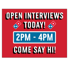 "Open Interviews" Yard Sign