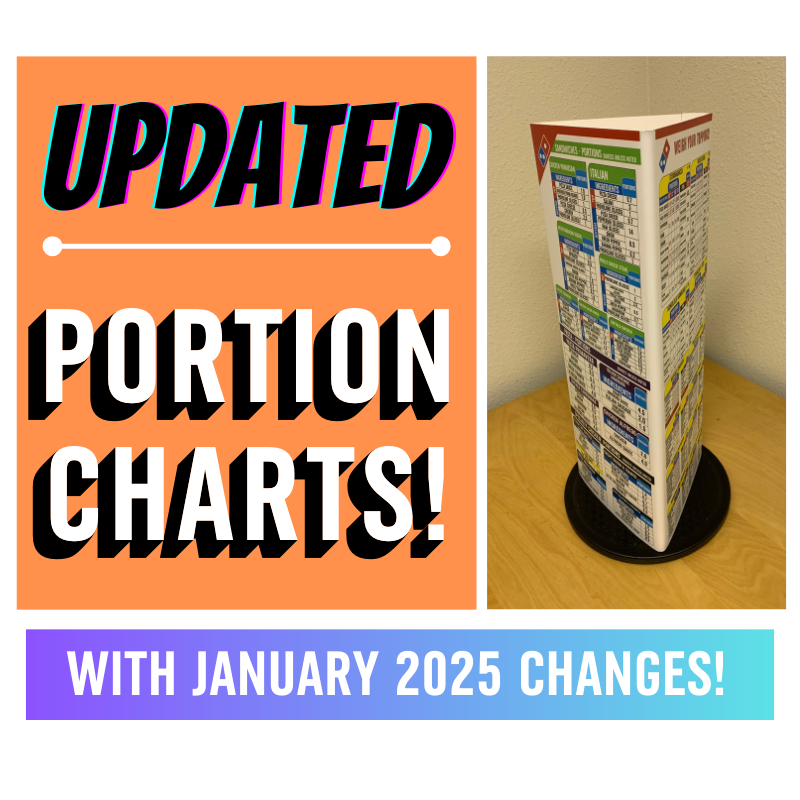 3-SIDED PORTION CHART - 9" X 27"