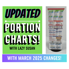 3-SIDED PORTION CHART - With Lazy Susan - 9" X 27"