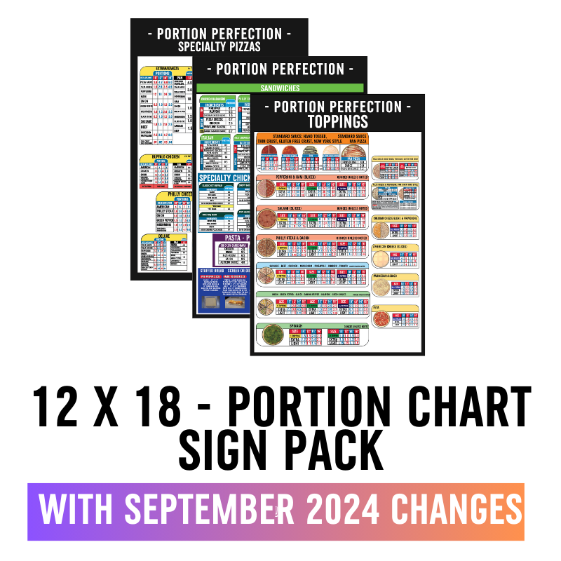 12 x 18 - Portion Chart Sign Pack