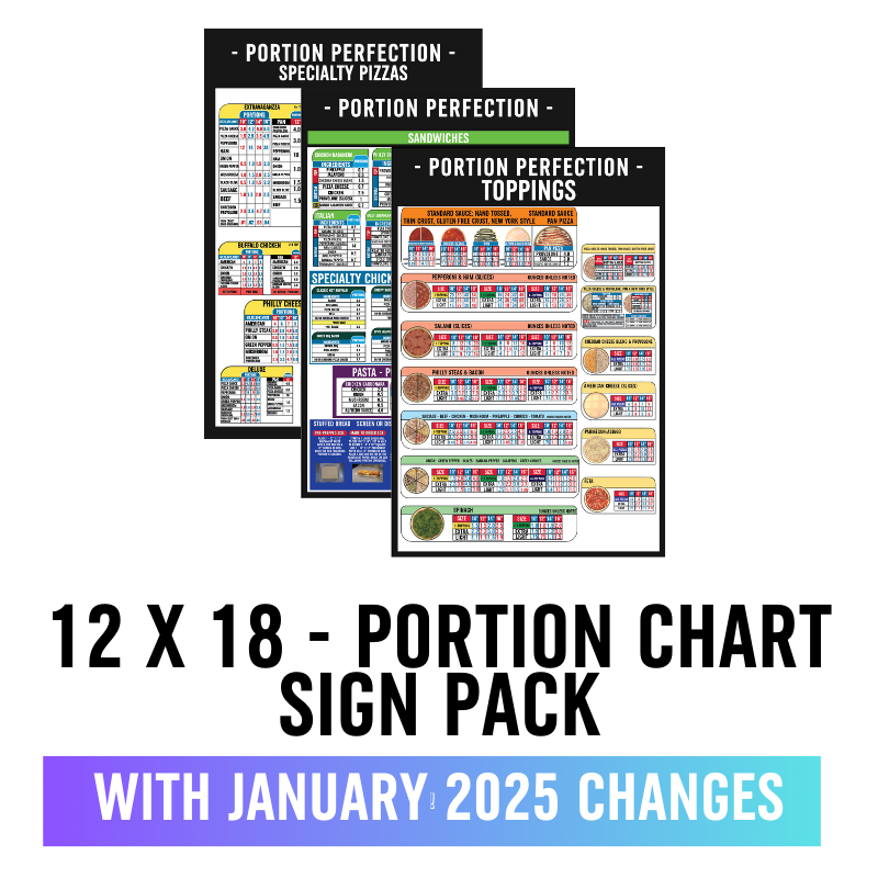 12 x 18 - Portion Chart Sign Pack