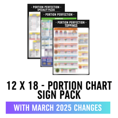 12 x 18 - Portion Chart Sign Pack